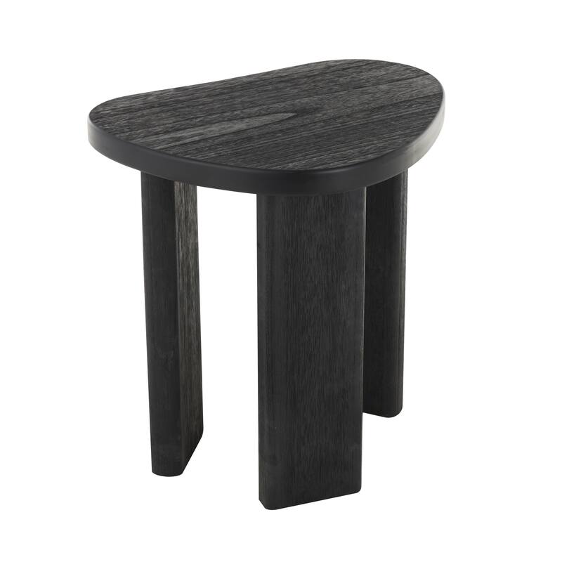 Wood Handmade Heart Inspired Accent Table - Black - Roche River Decor