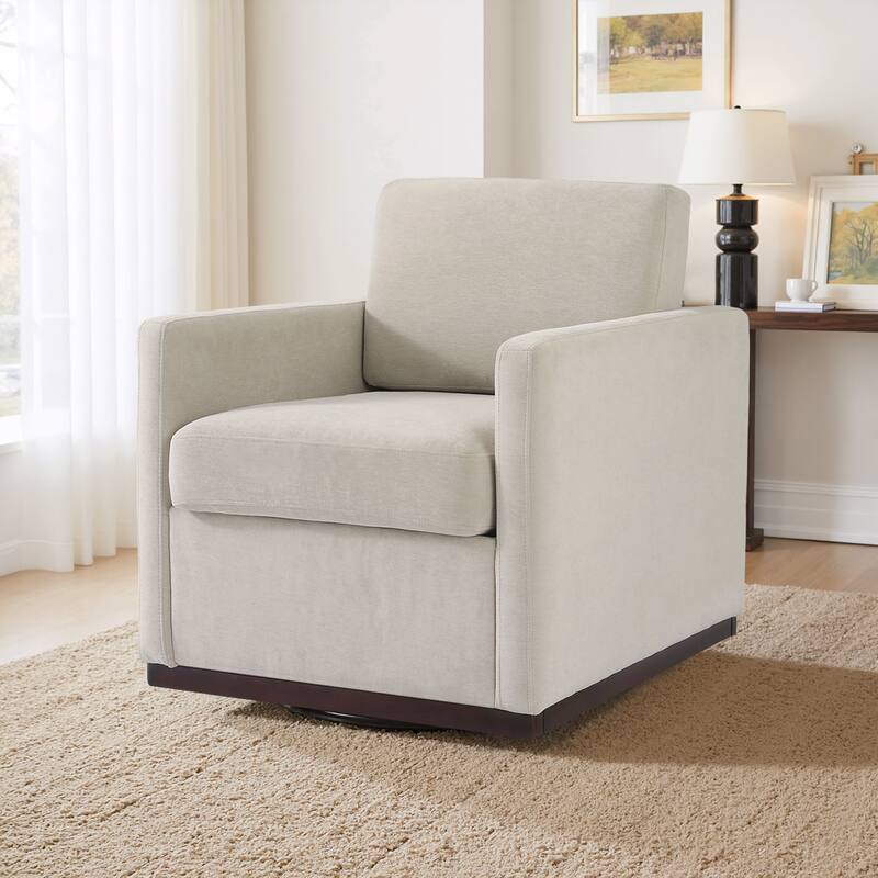 Modern Upholstered Swivel Accent Arm Chair