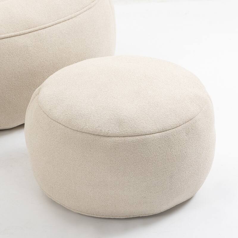 Bedding Bean Bag Sofa Chair High Pressure Foam Bean Bag Chair Adult Material with Padded Foam Padding Compressed With Footrest
