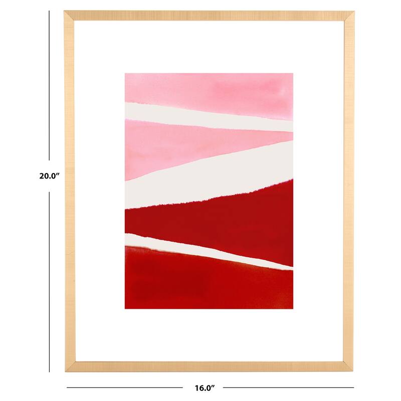 SAFAVIEH Chieko Paint The Town Pink 16 x 20-inch Framed Wall Art