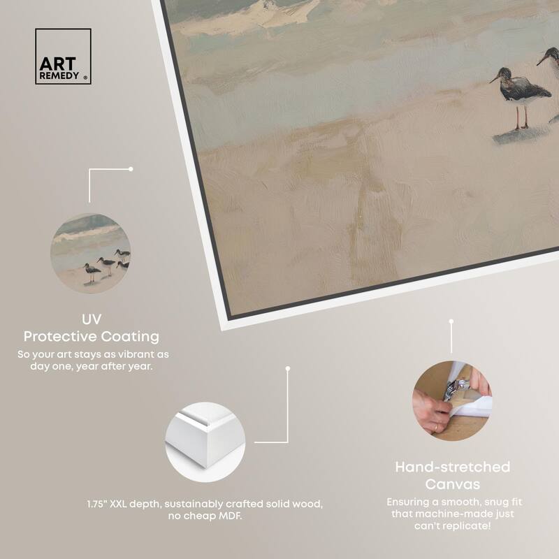 Seagulls at the Beach II Canvas by Art Remedy