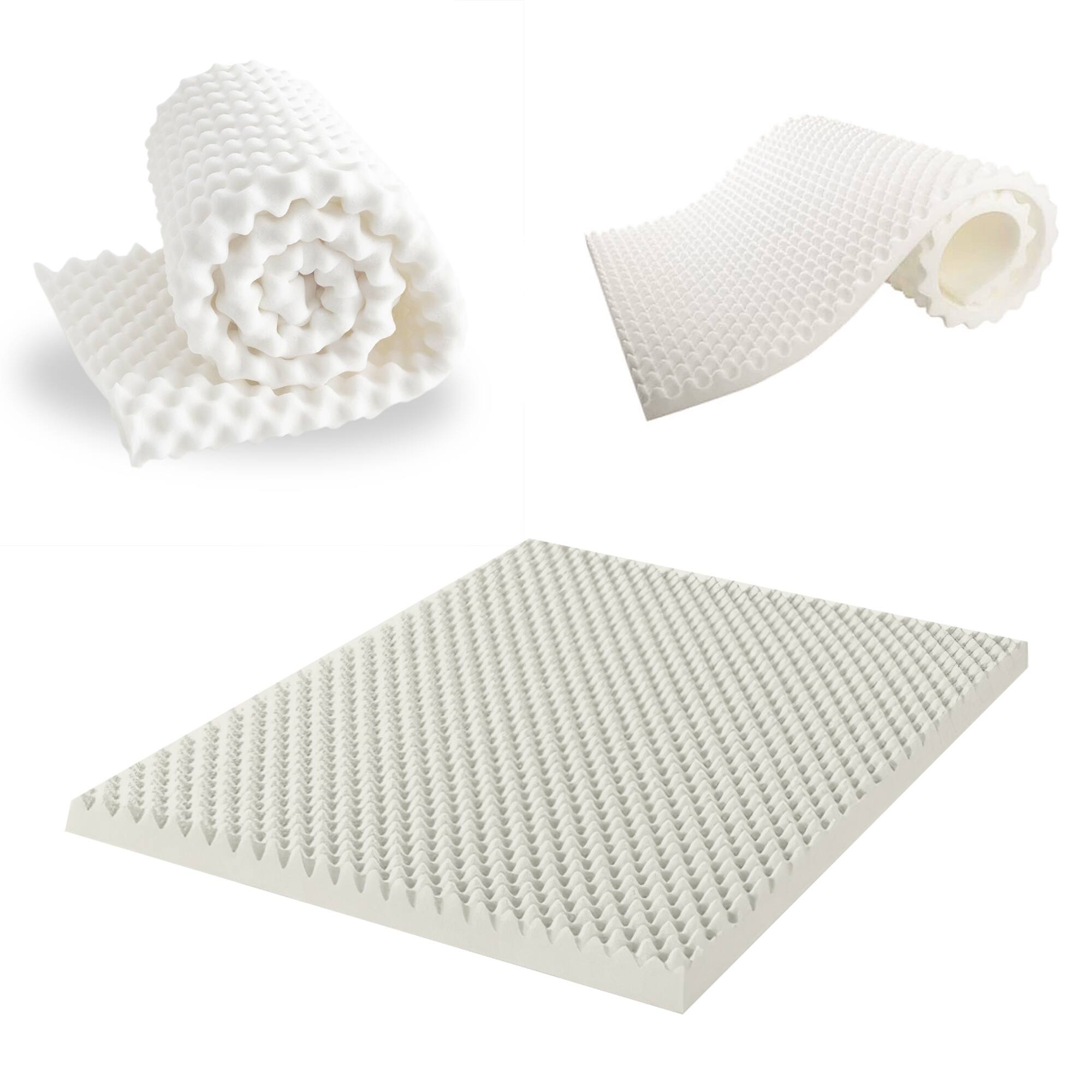 Convoluted Egg Shell Breathable Foam Topper,Adds Comfort to