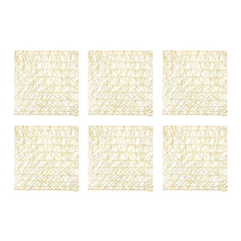 Design Imports Woven Paper Kitchen Placemat Set (Set of 6)