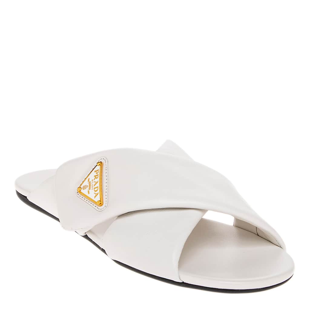 Prada Padded Nappa Leather Slides