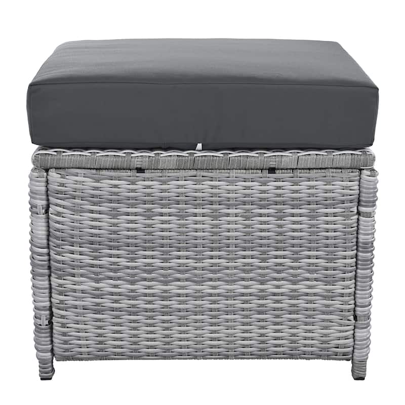 Outdoor Furniture Set Patio Rattan Furniture Set with an Adjustable Table, Recliners with Extendable Side Tables