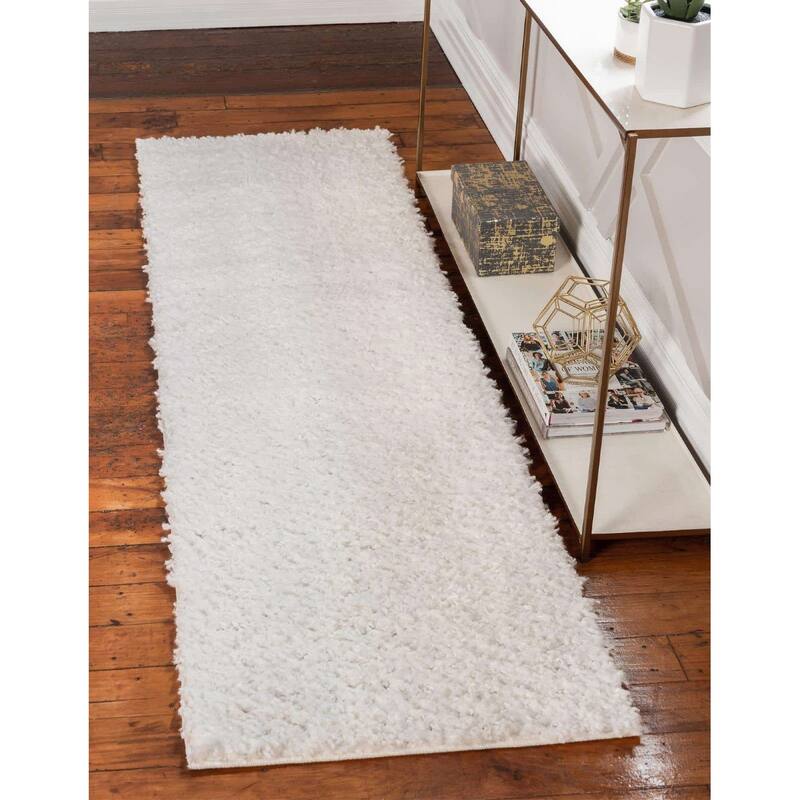 Shag Turhal Collection Area Rug - Ivory - 2'7"x16'5"