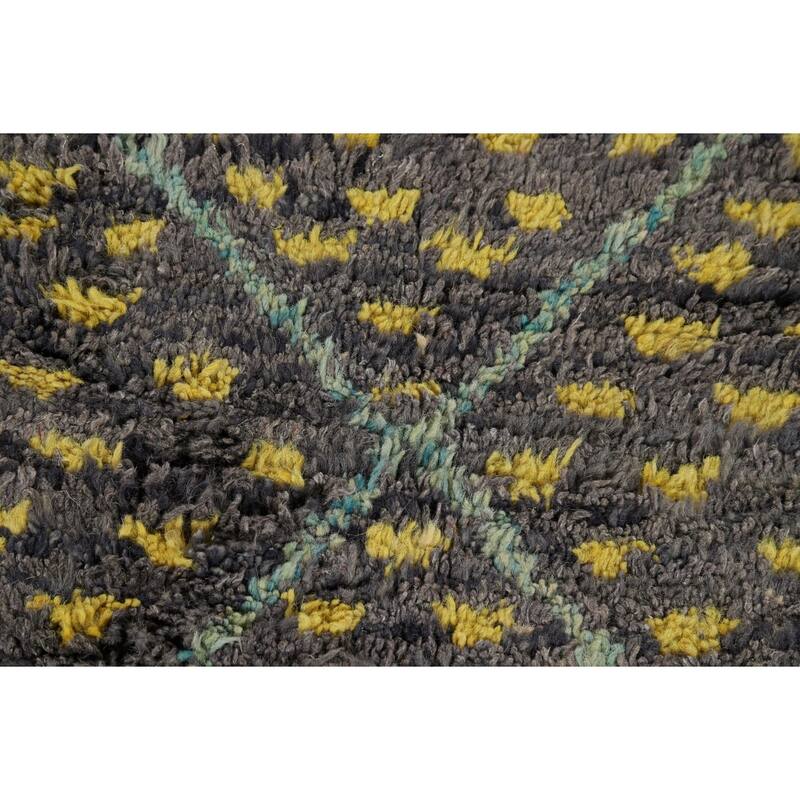 Trellis Geometric Moroccan Oriental Accent Rug Handmade Wool Carpet - 3'0" x 4'11"