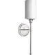 preview thumbnail 1 of 5, Quorum International Celeste Single Light 4-3/4" Wide Bathroom Sconce Polished Nickel