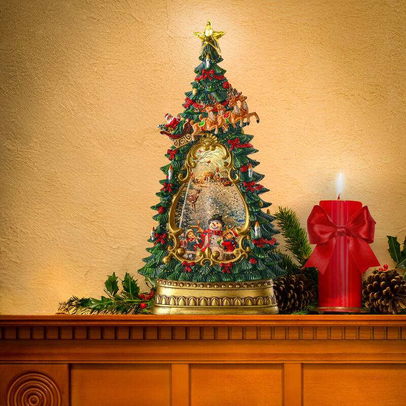 14" LED Holiday Water Globe