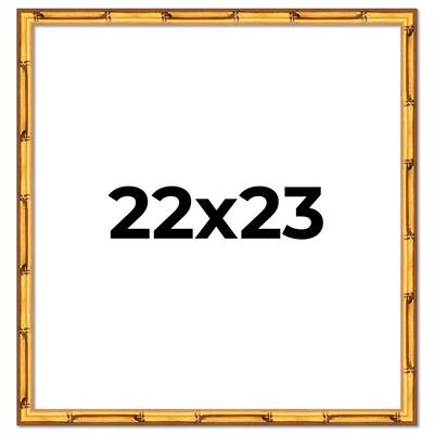 22x23 Frame Gold Bamboo Picture Frame Modern Photo Frame Includes UV Acrylic Shatter Guard Front Acid Free Foam Backing Board