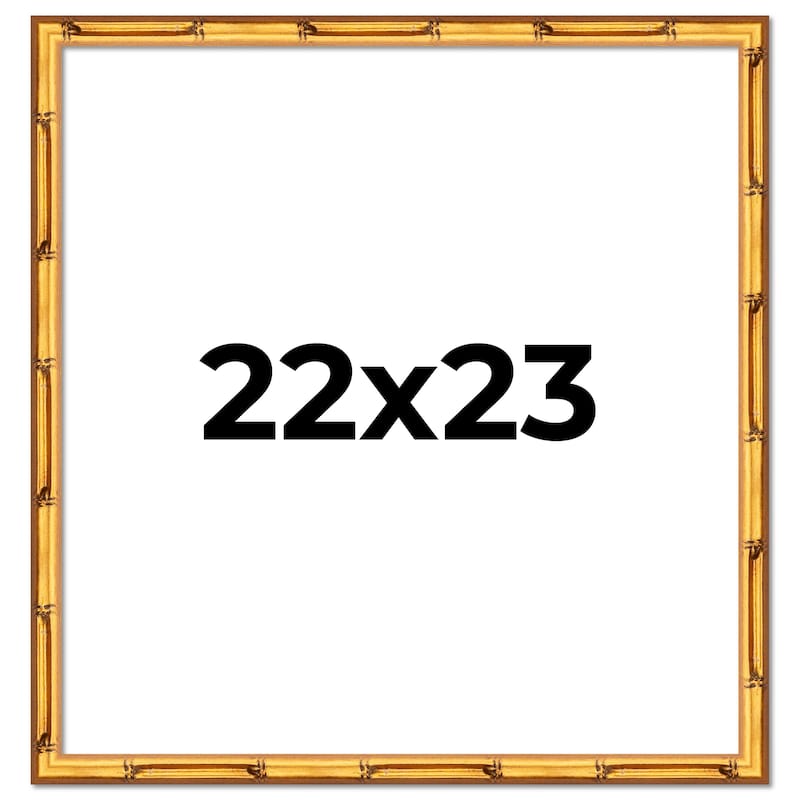 22x23 Frame Gold Bamboo Solid Wood Picture Frame | 1 Inch Moulding