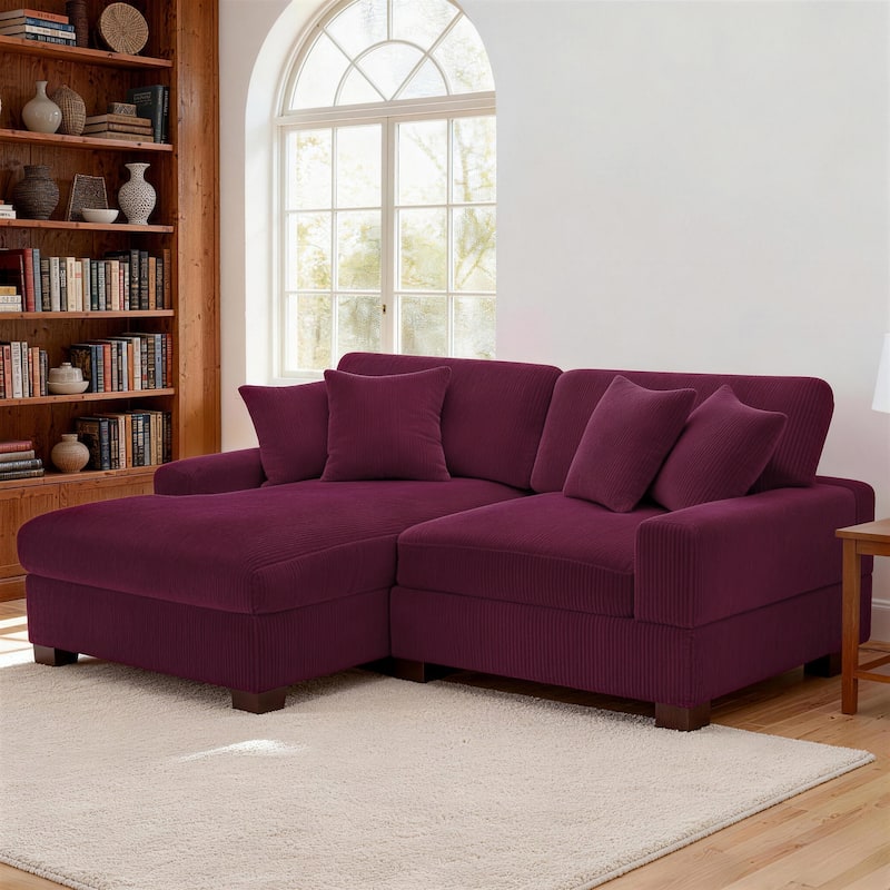 Oversized L-shaped Modular Sectional Sofa with Chaise Lounge