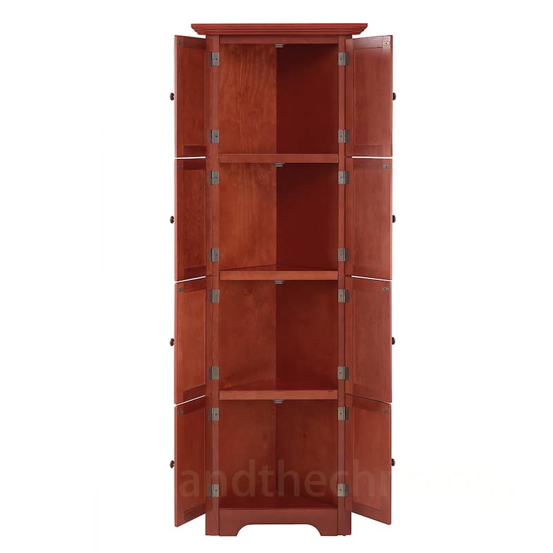 4-Tier Corner Tall Storage Cabinet