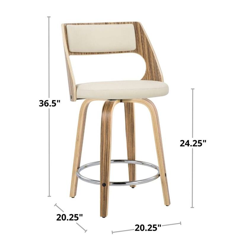 Carson Carrington Alingsas Mid-century Modern Counter Stool (Set of 2)