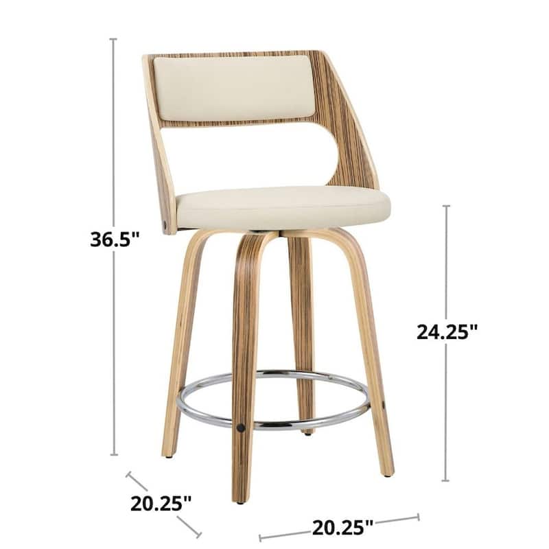 Carson Carrington Alingsas Midcentury Modern Counter Stool (Set of 2