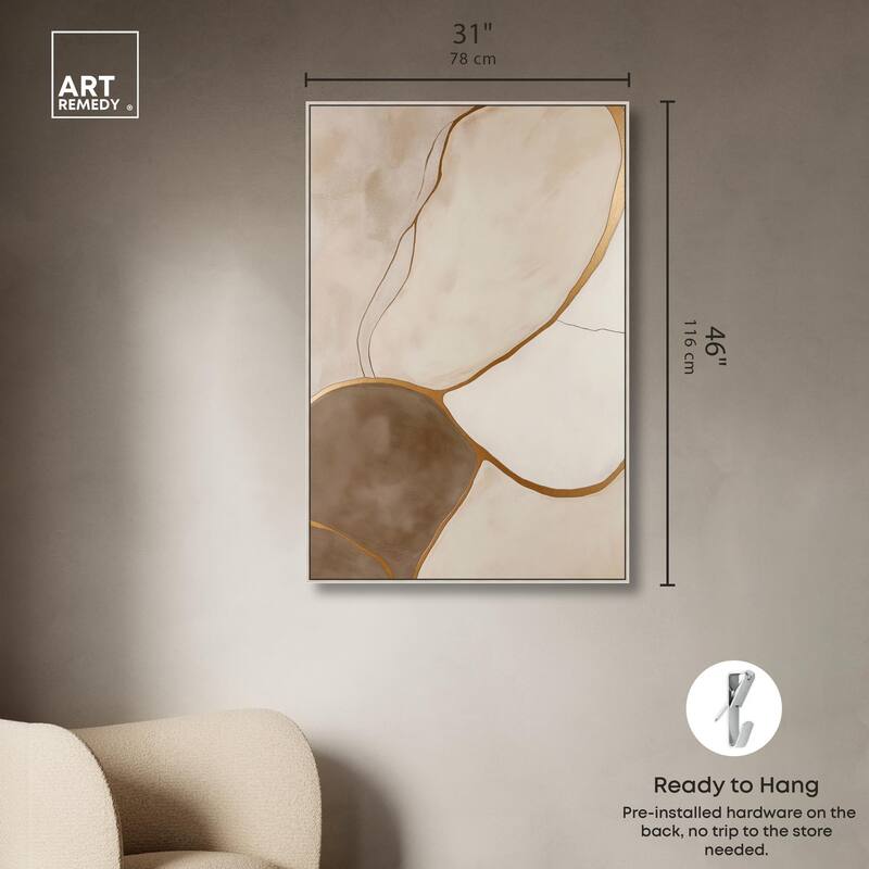 Taupe Terrain I Canvas by Art Remedy