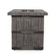 preview thumbnail 11 of 22, Arnton Outdoor Lightweight Concrete 48" Outdoor 40,000 BTU Rectangular Fire Pit by Christopher Knight Home
