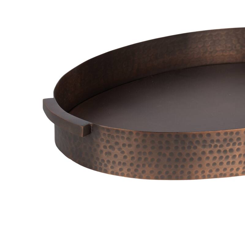 Kate and Laurel Samana Oval Metal Tray