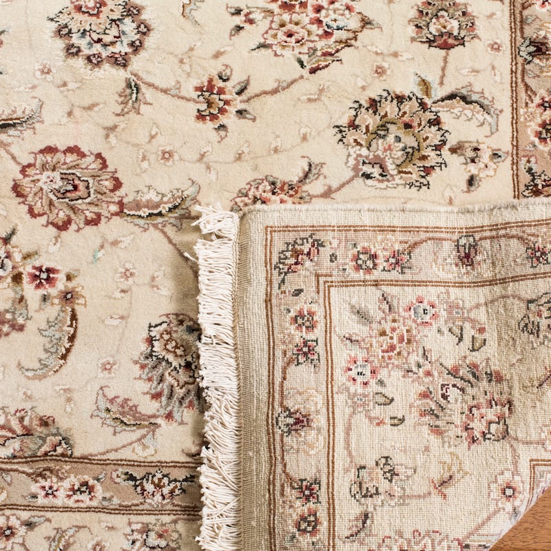 SAFAVIEH Couture Hand-knotted Tabriz Floral Shahla Traditional Oriental Wool Rug with Fringe - 2' x 3'