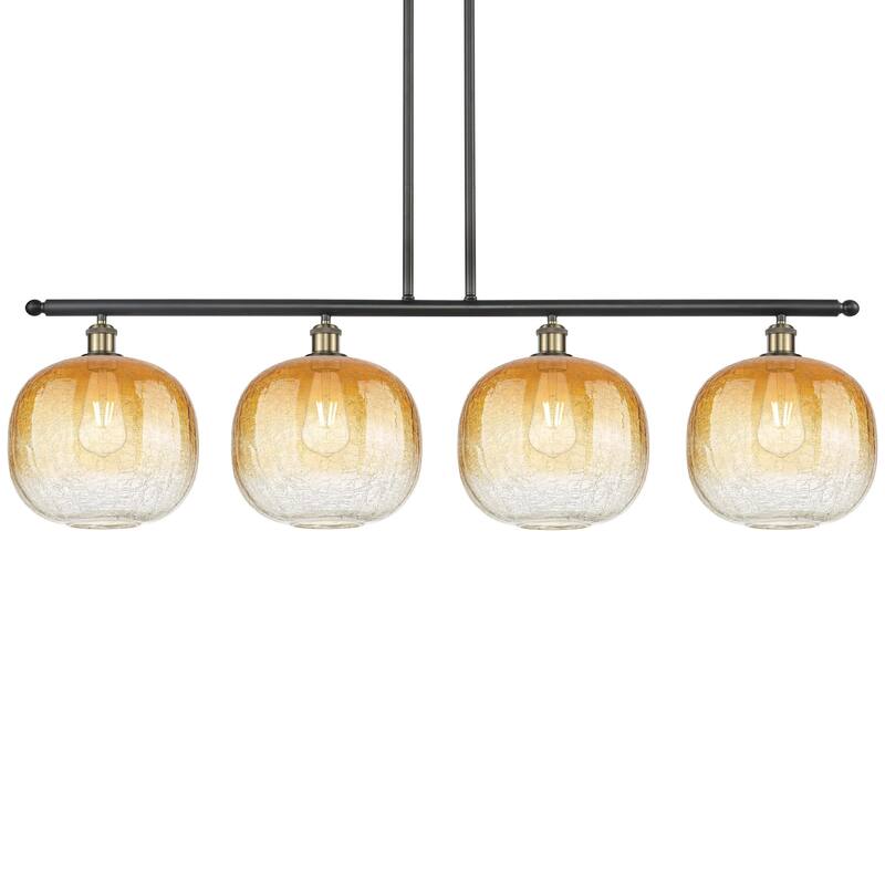 Innovations Lighting 516-4I-13-49 Brookhaven Sphere Linear Brookhaven - Black Antique Brass / Amber