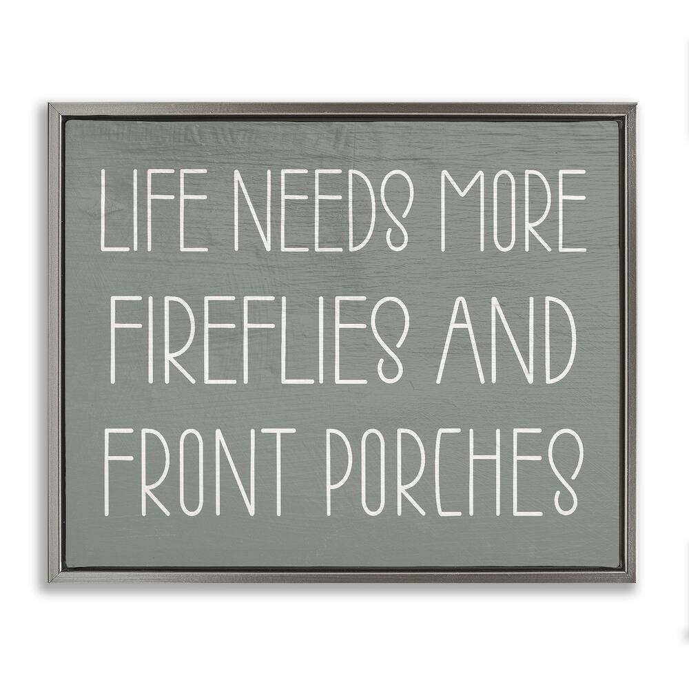 Stupell Fireflies & Front Porches Framed Floater Canvas Wall Art Design By Lil' Rue