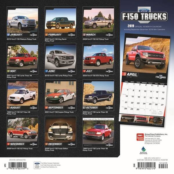 2019 Ford F150 Trucks 2019 Wall Calendar Trucks 4wd By Browntrout