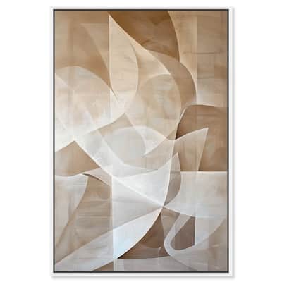Art Remedy Scattered Thoughts Framed Abstract Shapes 1 Piece Canvas Wall Art