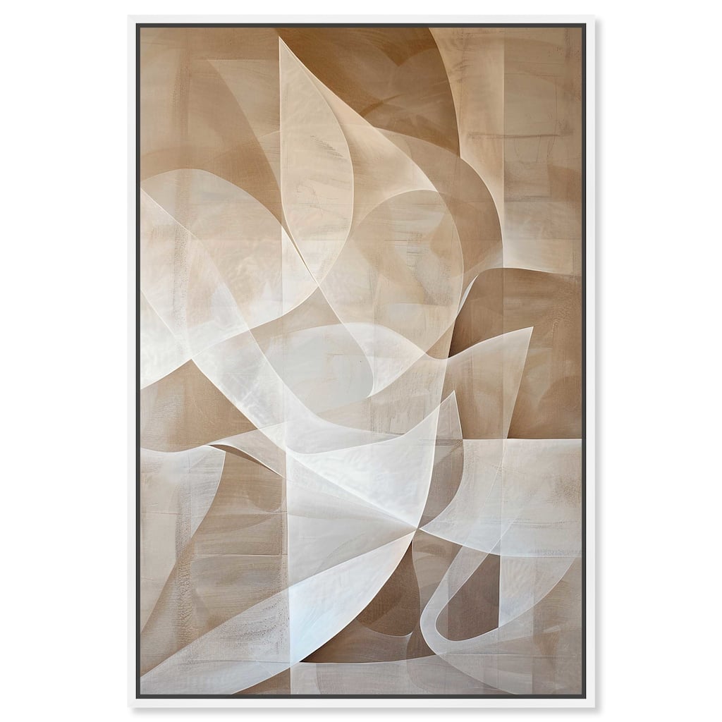 Art Remedy Scattered Thoughts Framed Abstract Shapes 1 Piece Canvas Wall Art