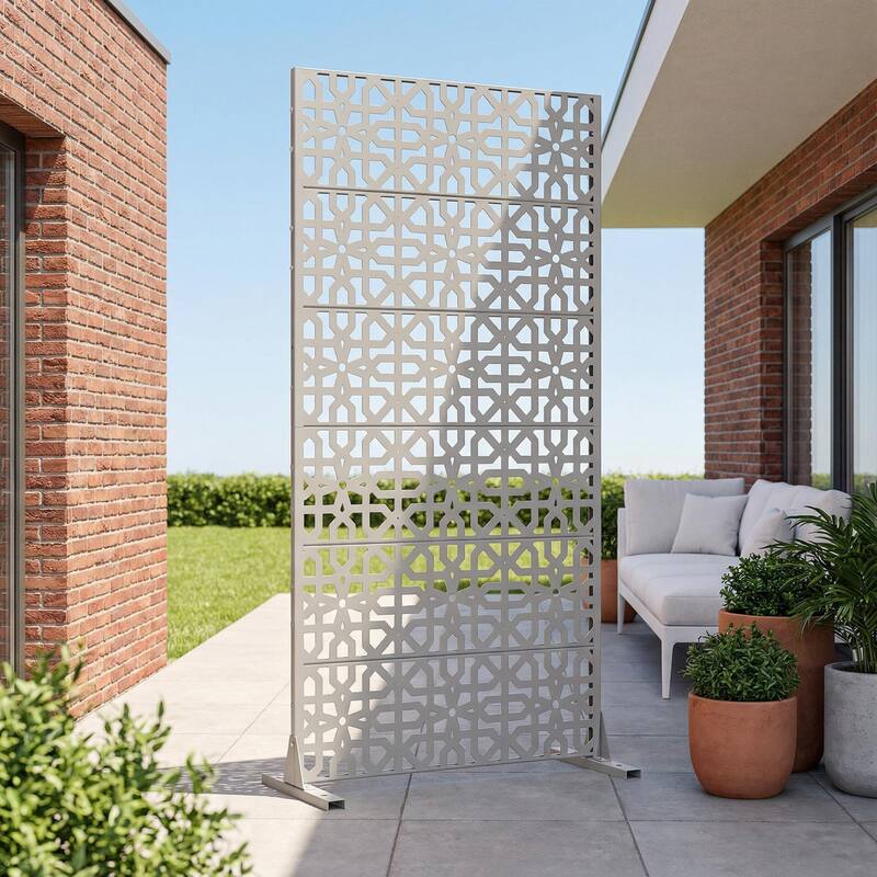 Dovelina 72'' x 47'' Privacy Metal Screen Fence Panel