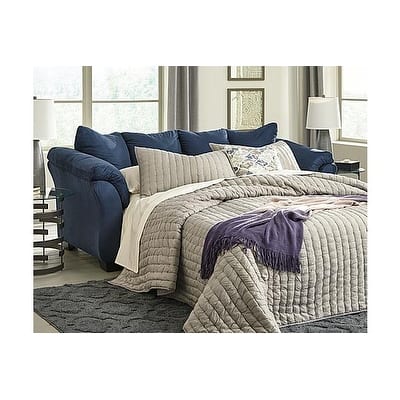Signature Design by Ashley, Darcy Contemporary Blue Full Sleeper Sofa
