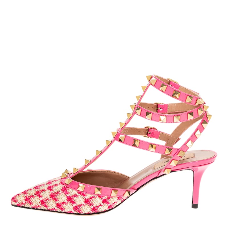 Valentino Rockstud Pied-De-Poule Pumps