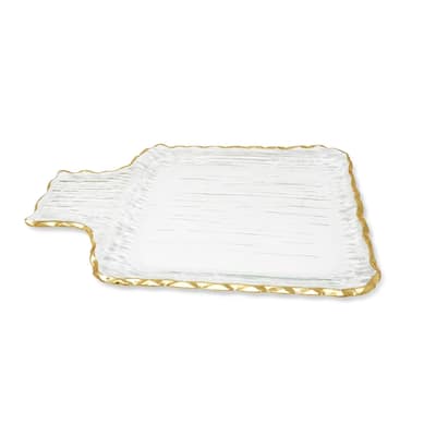 Glass Tray with Gold Border (2 Sizes)