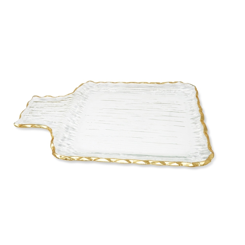 Glass Tray with Gold Border (2 Sizes)