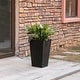 preview thumbnail 8 of 17, Outsunny Set of 3 Tall Planters, Outdoor & Indoor Flower Pot Set for Front Door, Entryway, Patio and Deck