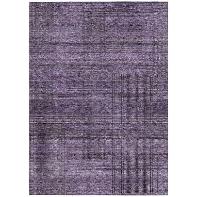 HomeRoots Striped Transitional Rectangle Outdoor Rug