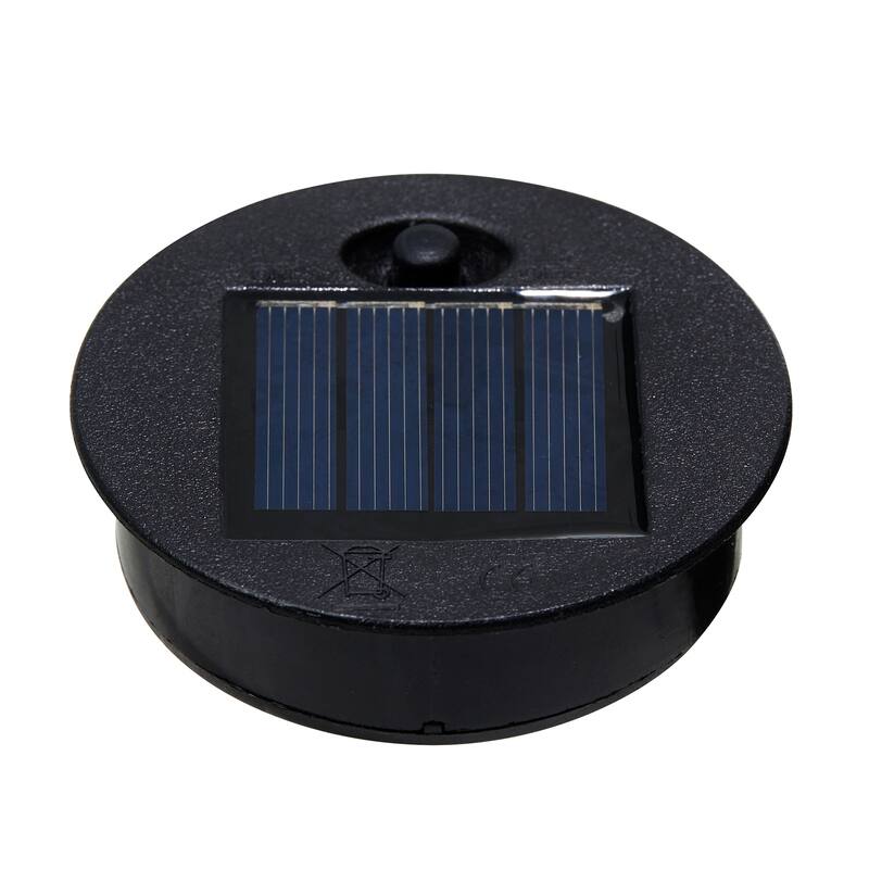 Glitzhome Set of 2 Metal Cutout Laser Outdoor Solar Lantern with Hanging LED Light Garden Stakes