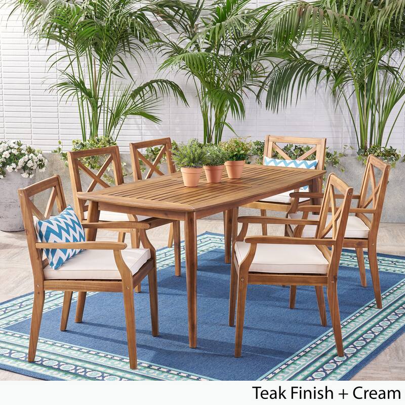 Llano Outdoor 7-piece Acacia Dining Set by Christopher Knight Home