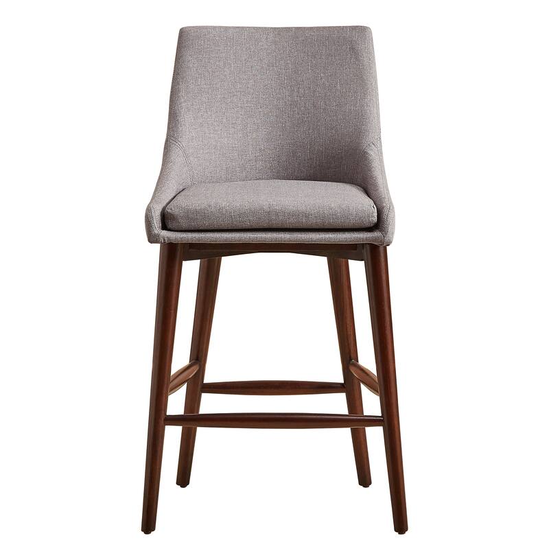 Sasha Espresso Barrel Back Counter Stools (Set of 2) iNSPIRE Q Modern