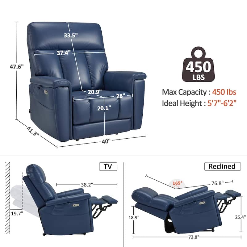 MCombo Heavy Duty Lift Chair for Elderly, Extra Wide Dual Motor Power Lift Recliner 450lbs