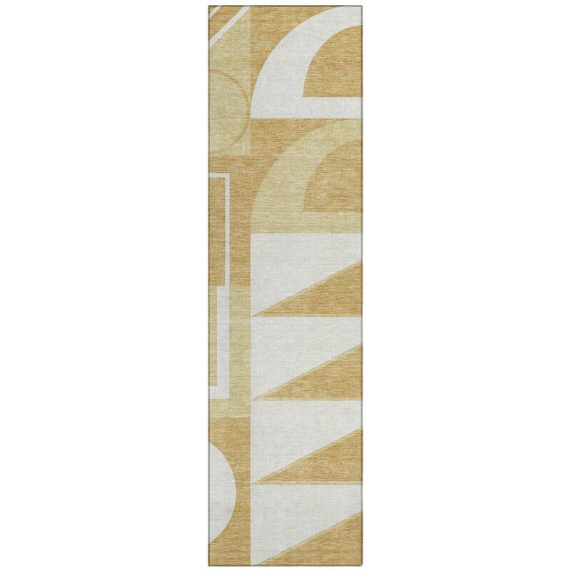 Machine Washable Indoor/ Outdoor Modern Crowley Chantille Rug