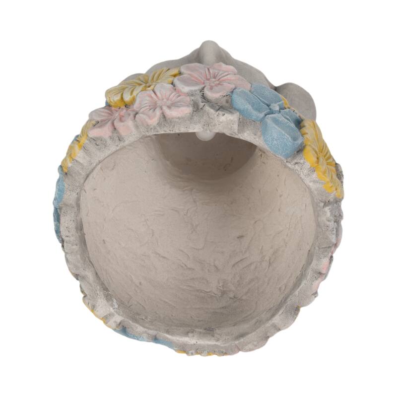 Unique Bust Style Resin Planter or Flower Pot with Crown Detail