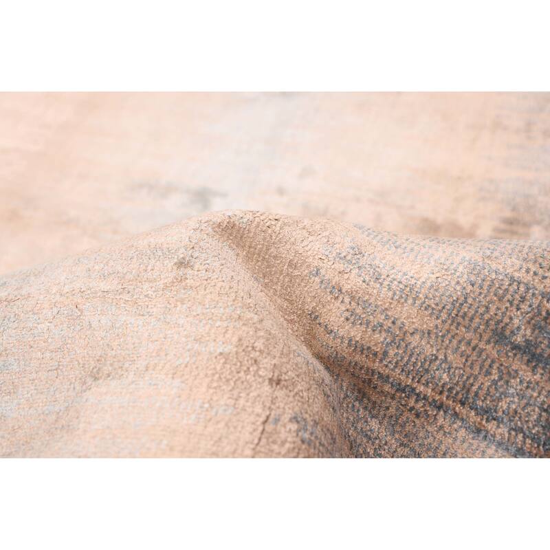 ECARPETGALLERY Hand Loomed Elysian Tan Viscose Rug - 7'9 x 9'6