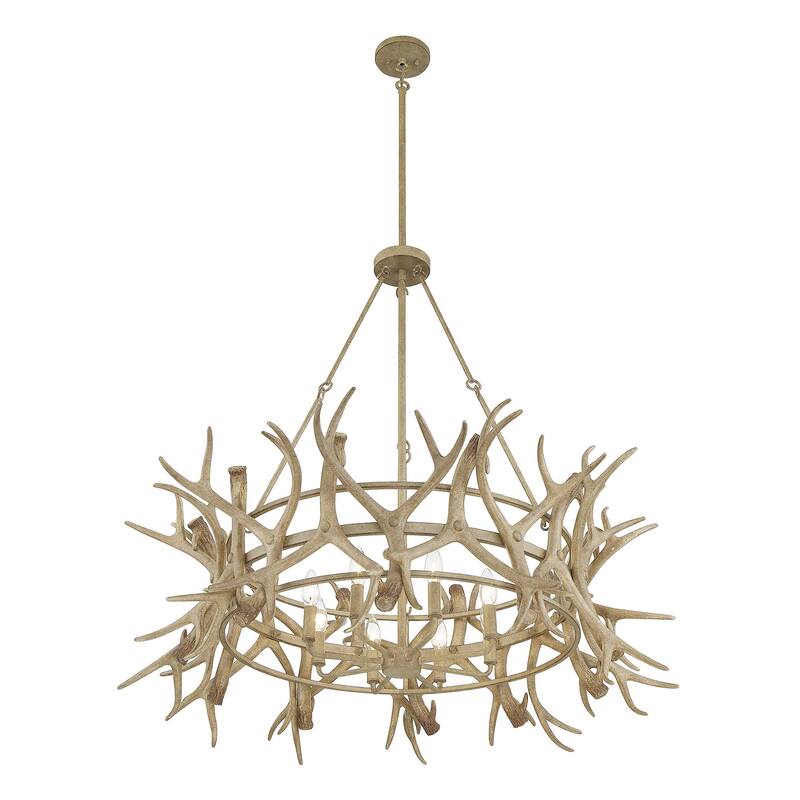 Savoy House 1-1760-8 Daniels 8 Light 40" Wide Antler Drum Chandelier