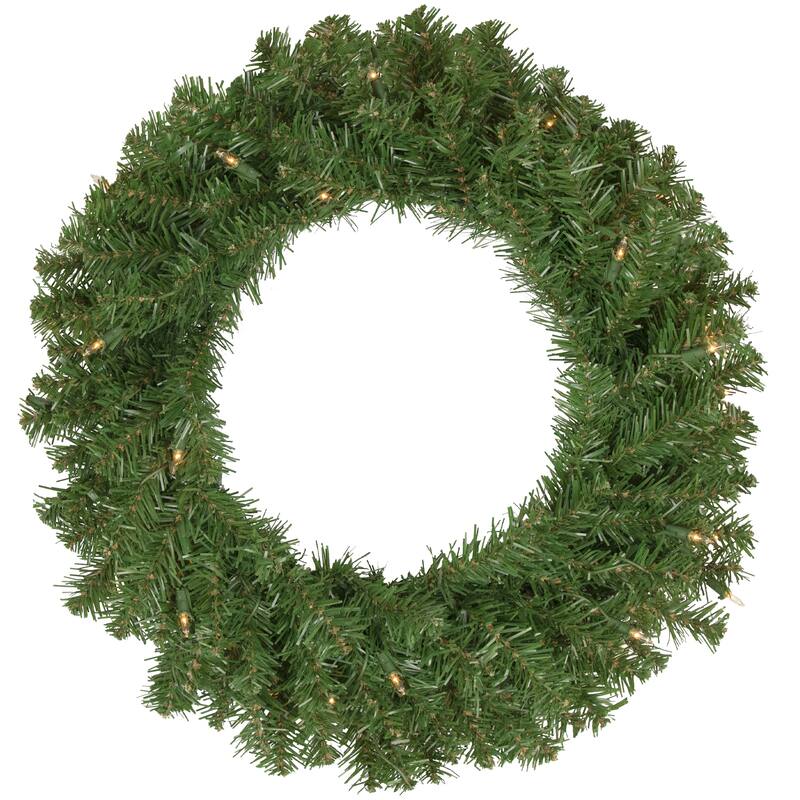 4pc Artificial Wolcott Spruce Tree Wreath Garland Set Clear Lights - 6.5 Foot