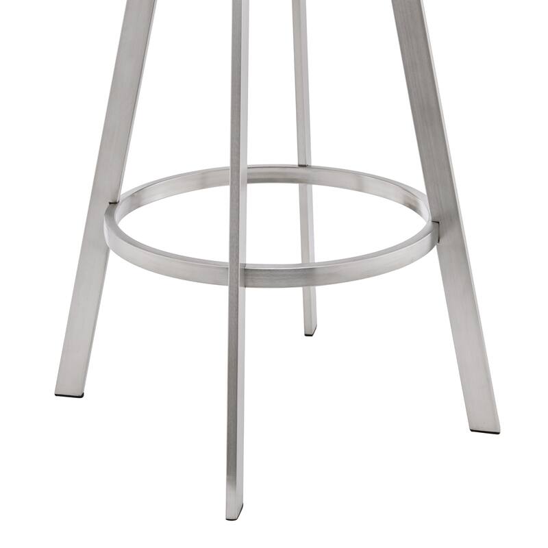 Chelsea Modern Swivel Bar Stool, Upholstered Counter Height Chair with Metal Frame