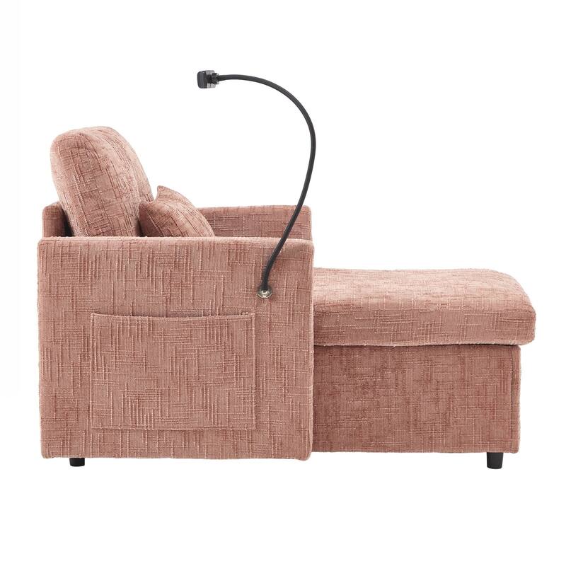 Multifunctional Lazy Person Sofa Recliner can be Stored Storage Backrest with Cell Phone Bracket Single Leisure Chair
