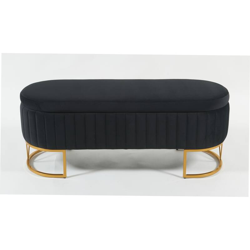 Bench Indoor Bench for Living Room/Bedroom/End of Bed/Entryway (BLACK) - Black