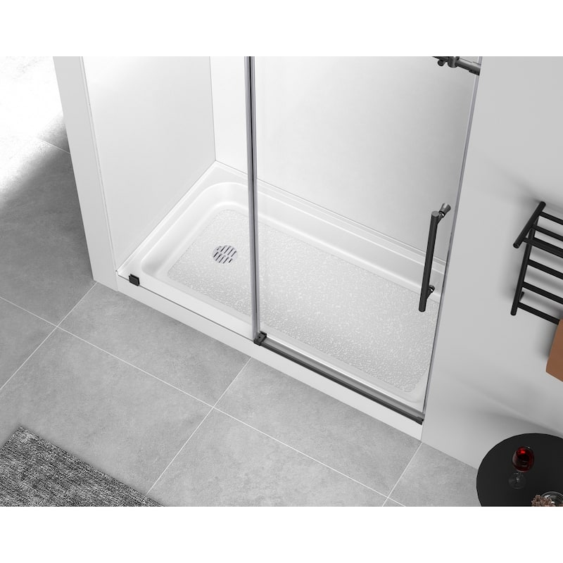 Indigo Home 60x32 inch Single Threshold Shower Tray Left Drain in White