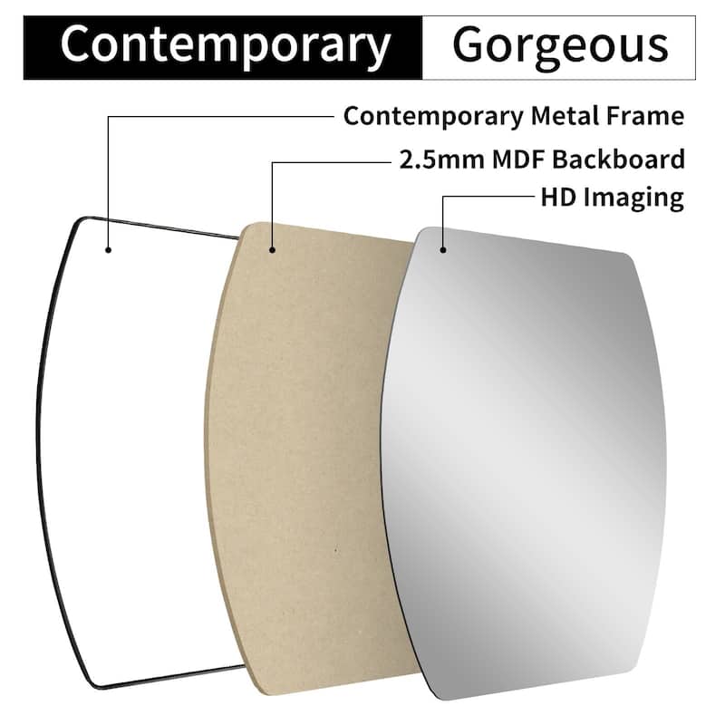 MacLuu Oblong Metal Wall Mirror