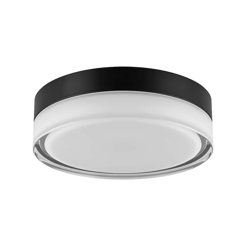 Modern Black Dome Dimple Glass Wall Sconce Frosted Clear Glass Flush Mount Light